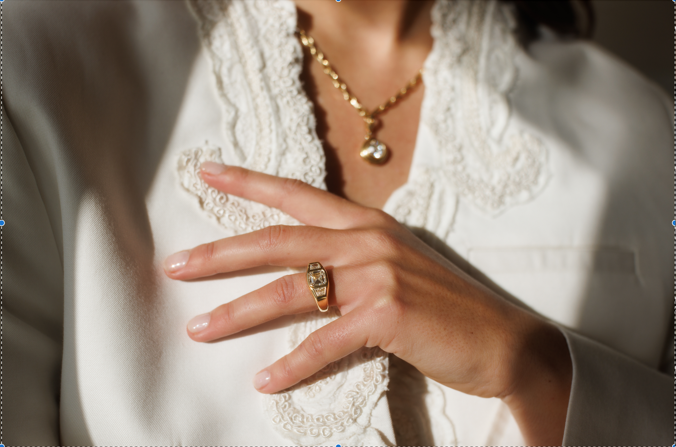 Whitelaw Gold Diamond Necklace and Engagement rings