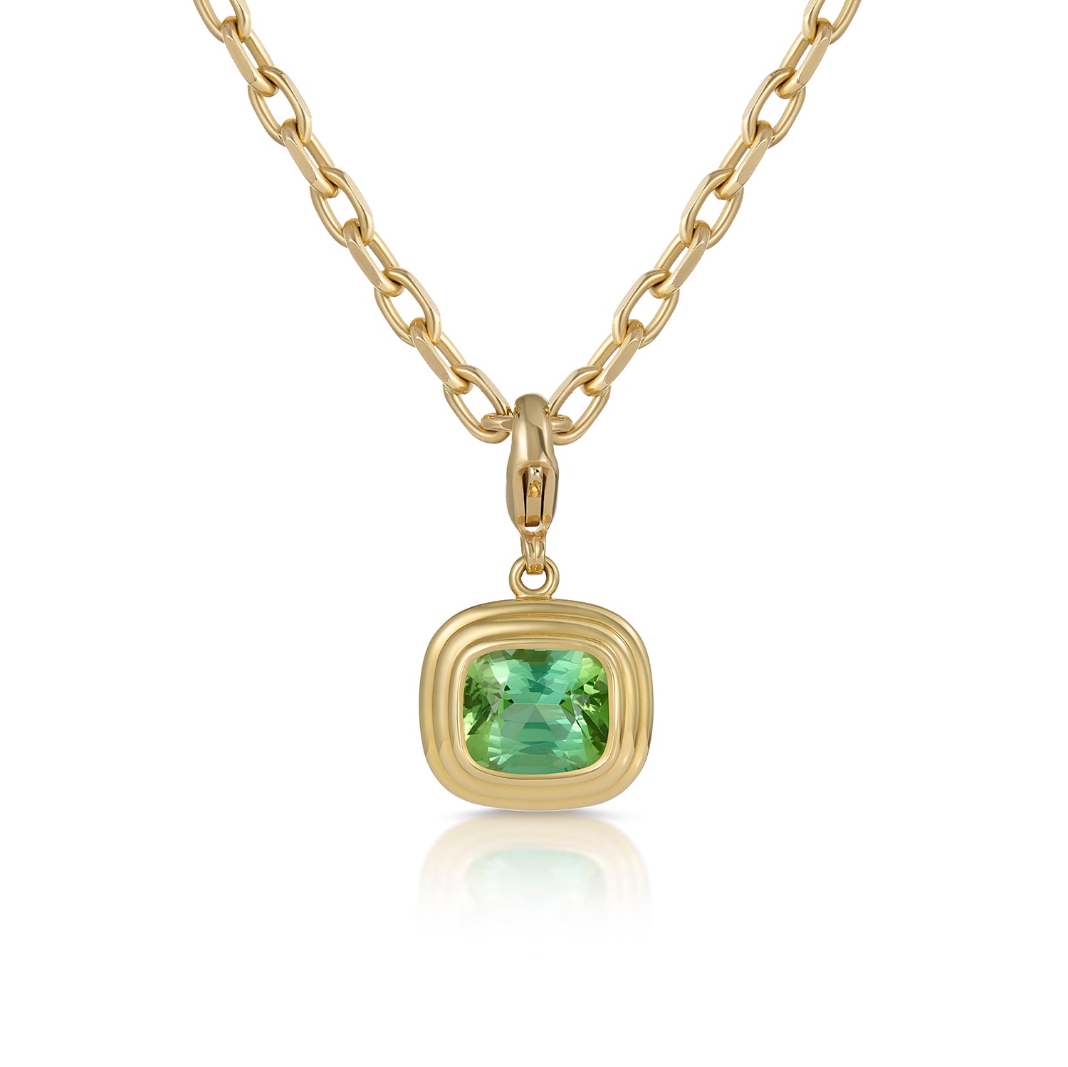 Athena: 5.35ct Vivid Green Tourmaline Necklace