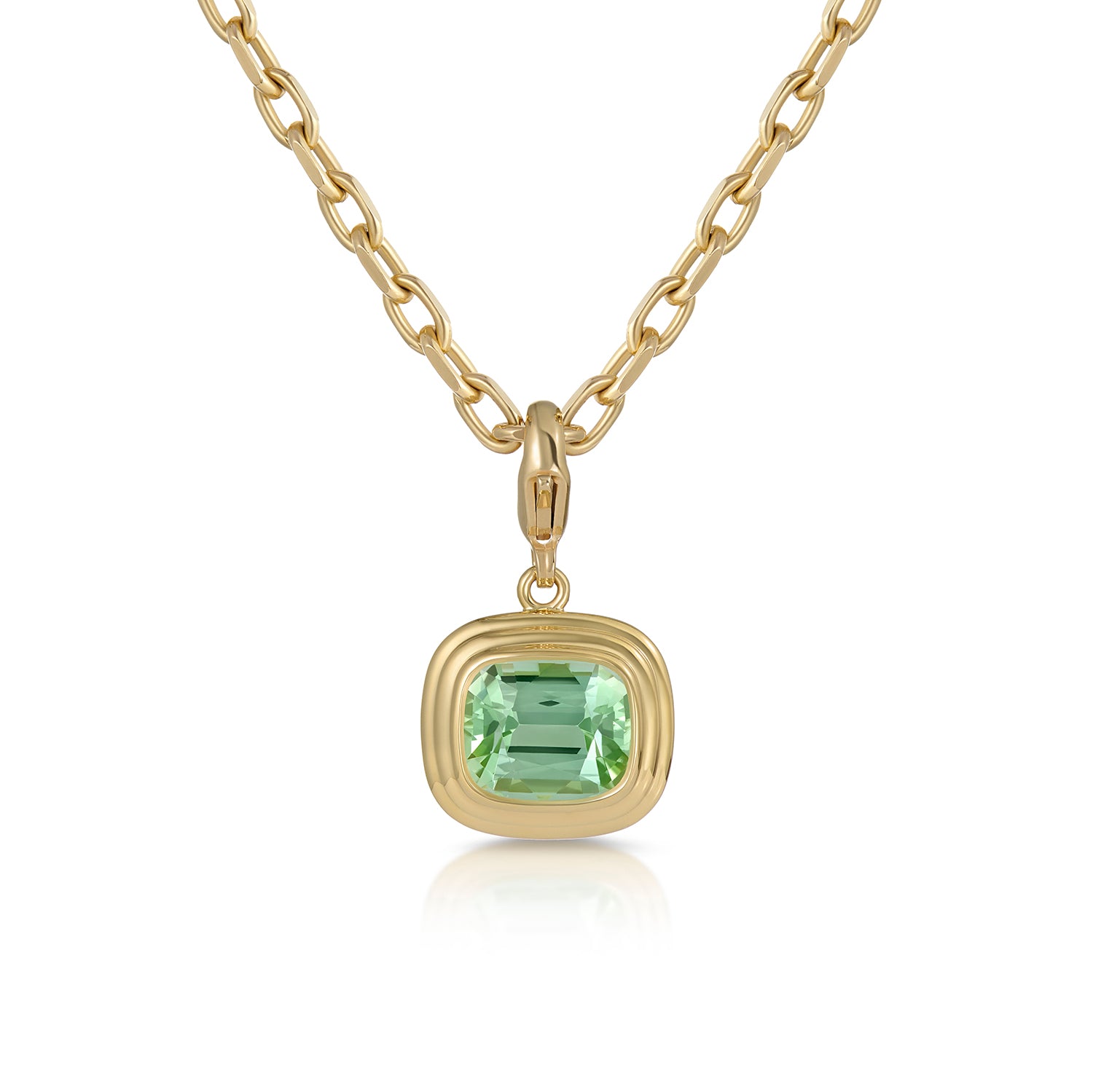 Athena: 6.76ct Sea Foam Green Tourmaline Necklace