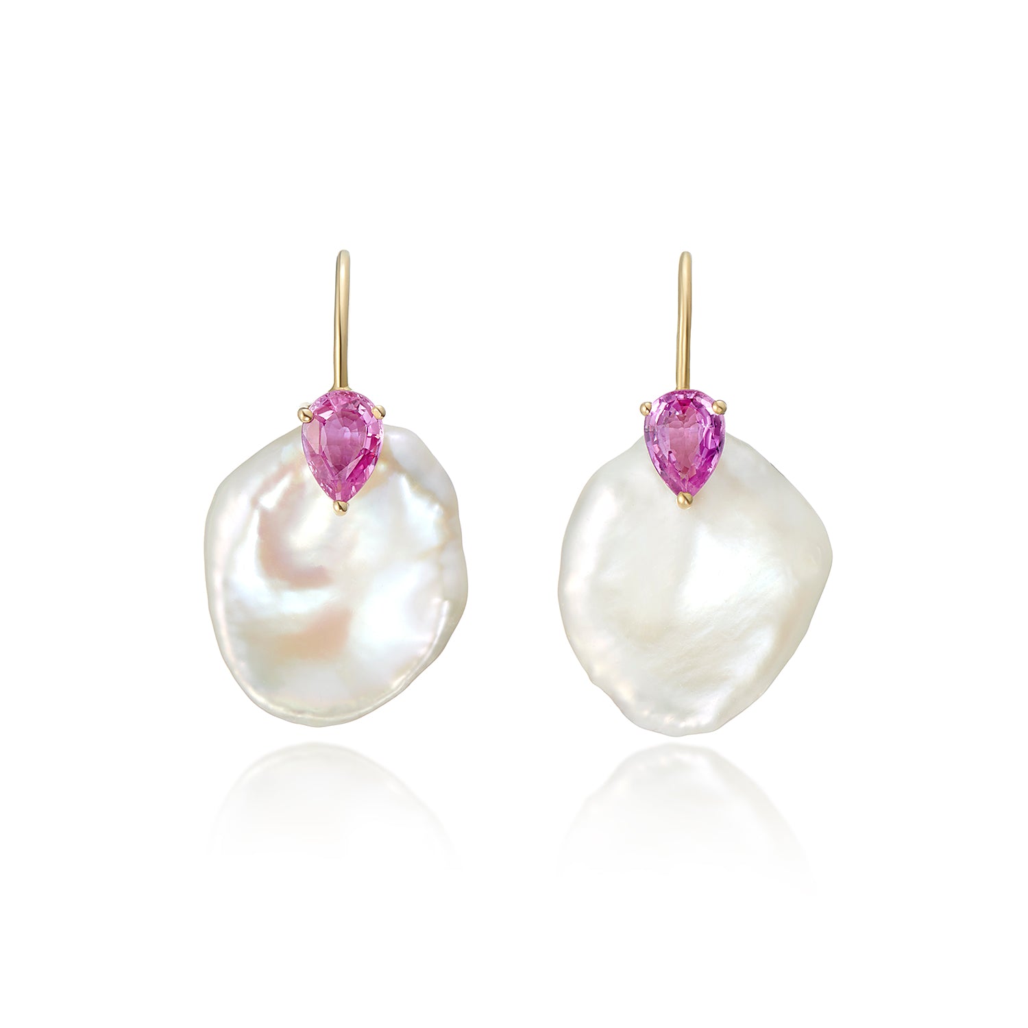 Atlantis: Sapphire & Keshi Pearl Earrings