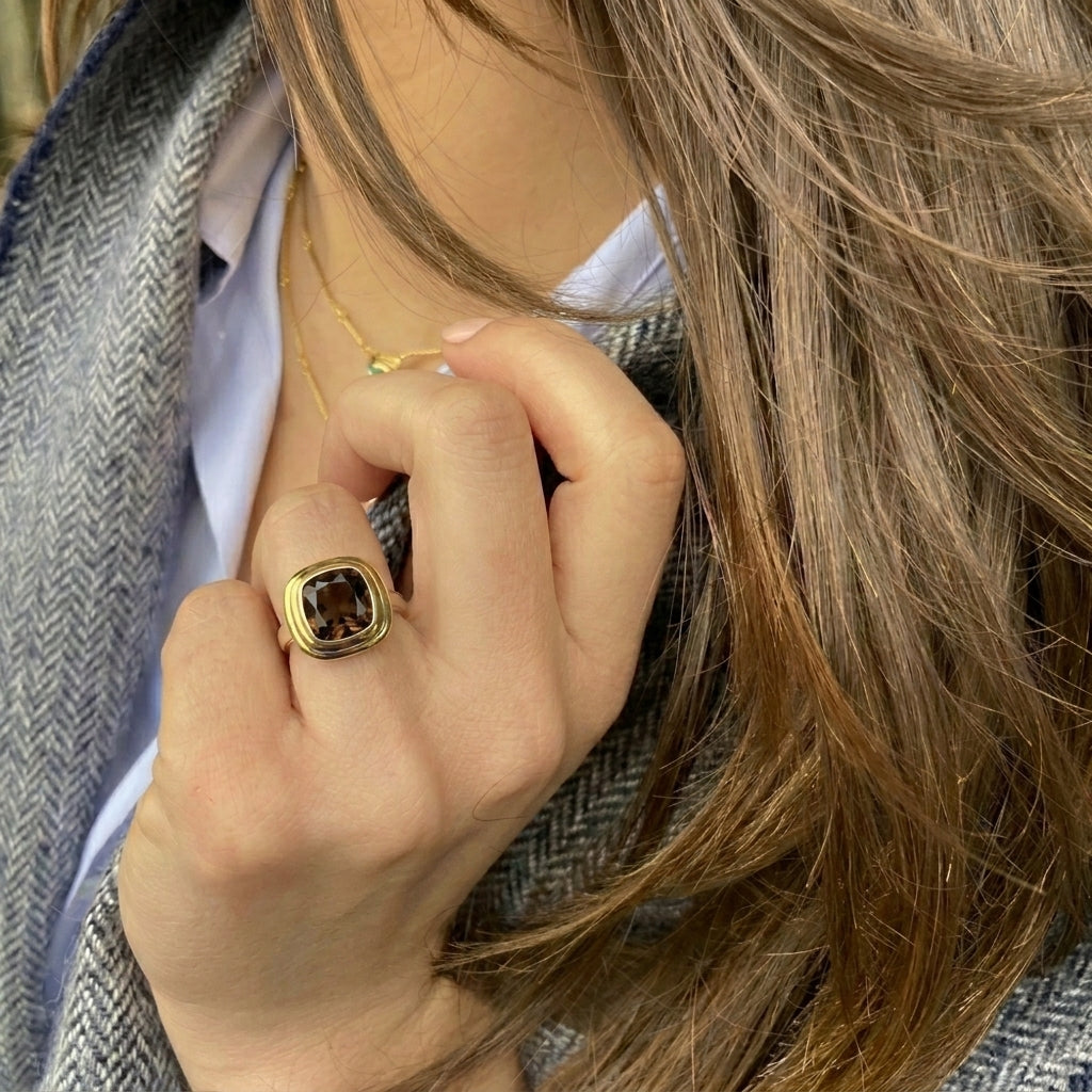 Athena: Smoky Topaz Ring