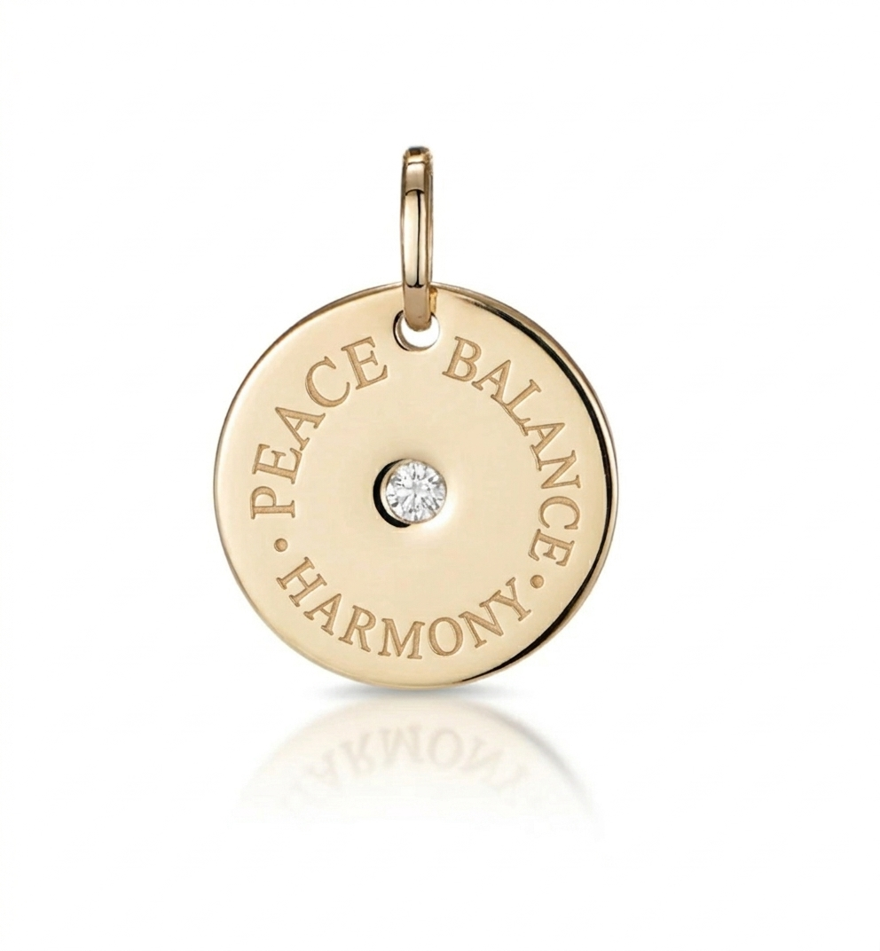 Mantra: Balance, Harmony, Peace- Gold & Diamond Disc