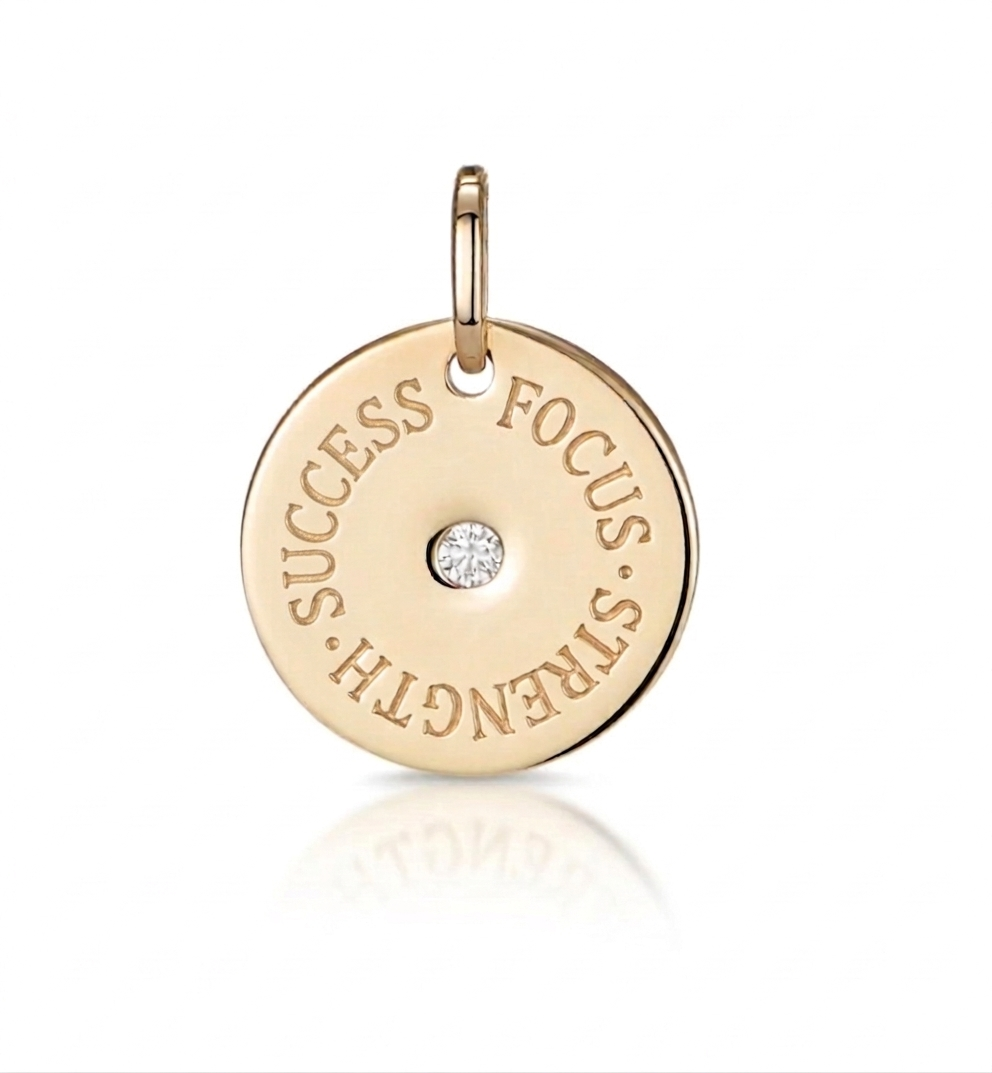 Mantra: Focus, Strength, Success - Gold & Diamond Disc