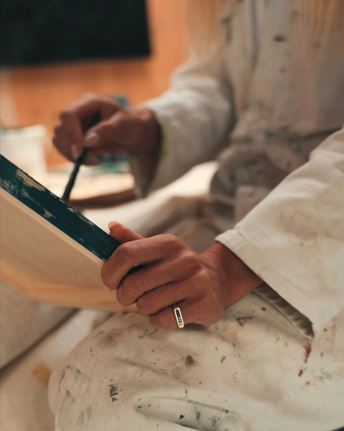 Nina Brooke artwork studio visited by MinkaJewels Interview Collaboration