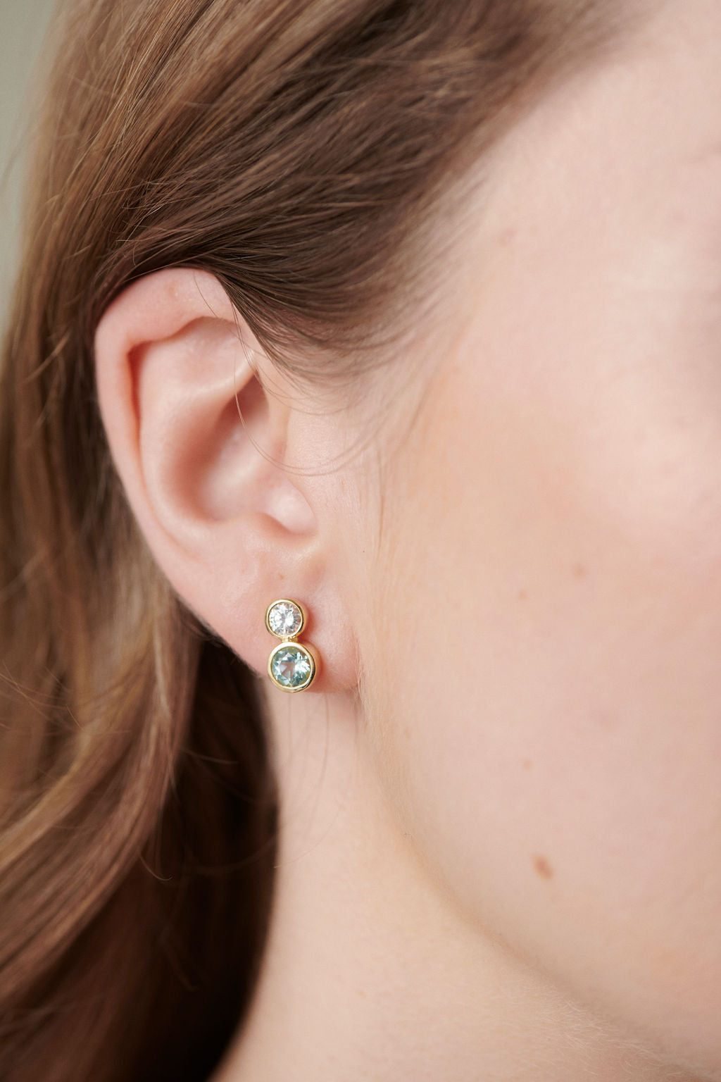 Atlantis: Diamond and Tourmaline Stud Earrings