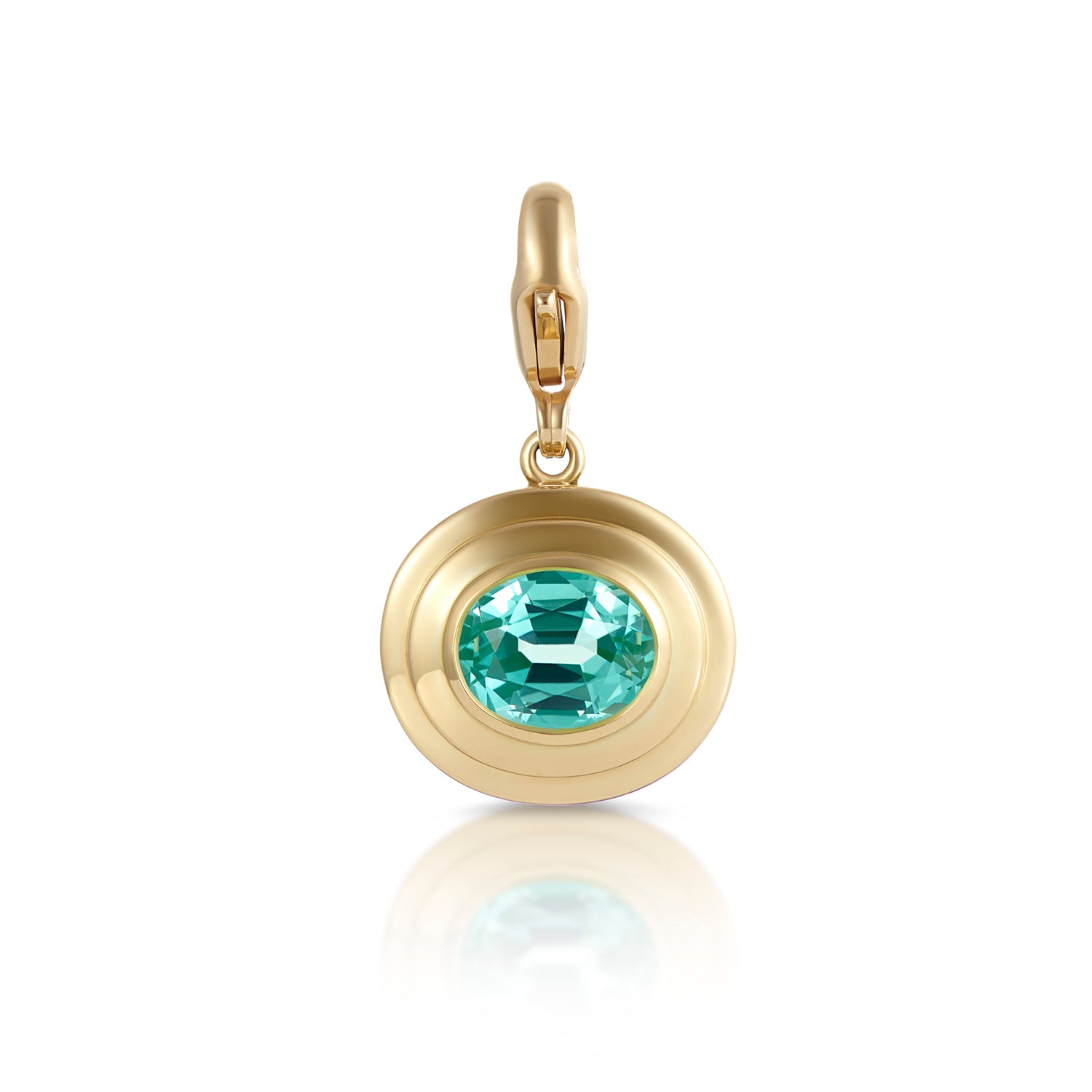 Athena: 2.93cts Lagoon Blue Tourmaline Pendant on our Chunky Chain Necklace