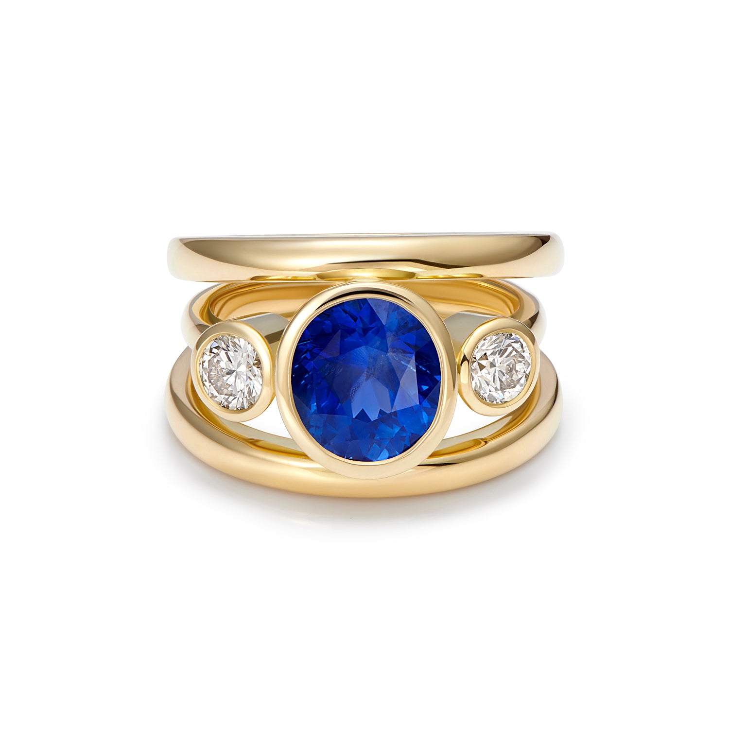 Les Trois Vallées: 3.80ct Sapphire & Diamond Ring