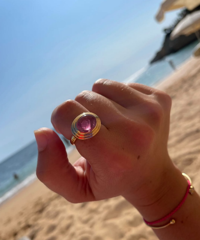 Athena: 7.00ct Large Pink Tourmaline Ring