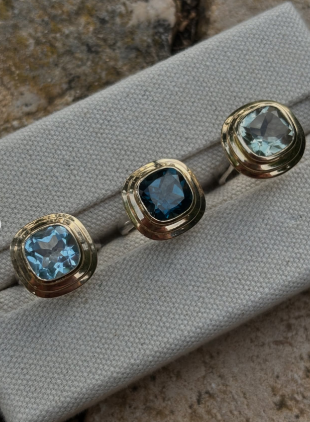 Athena: London Blue Topaz Ring