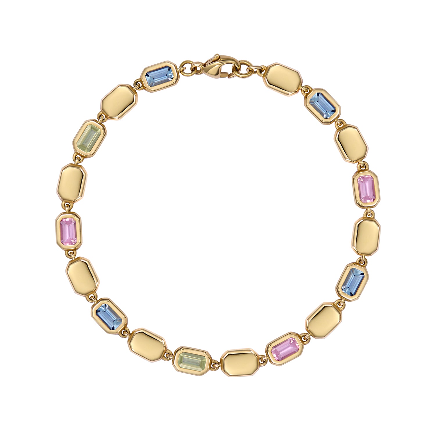 Standing Circle Sapphire Bracelet