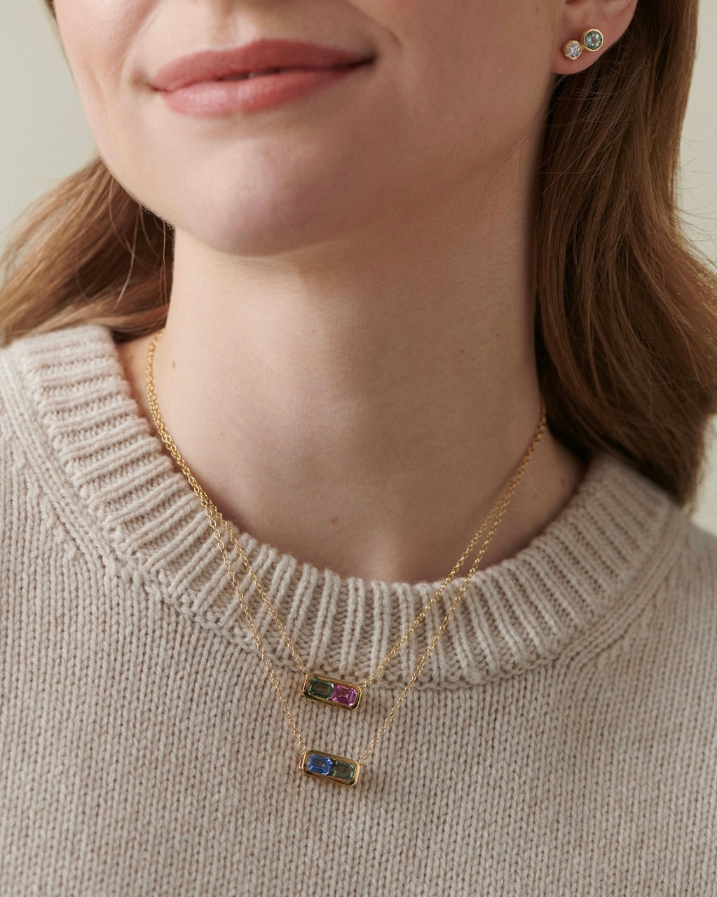 Bear Brooksbank Colorful geometric gold jewelry
