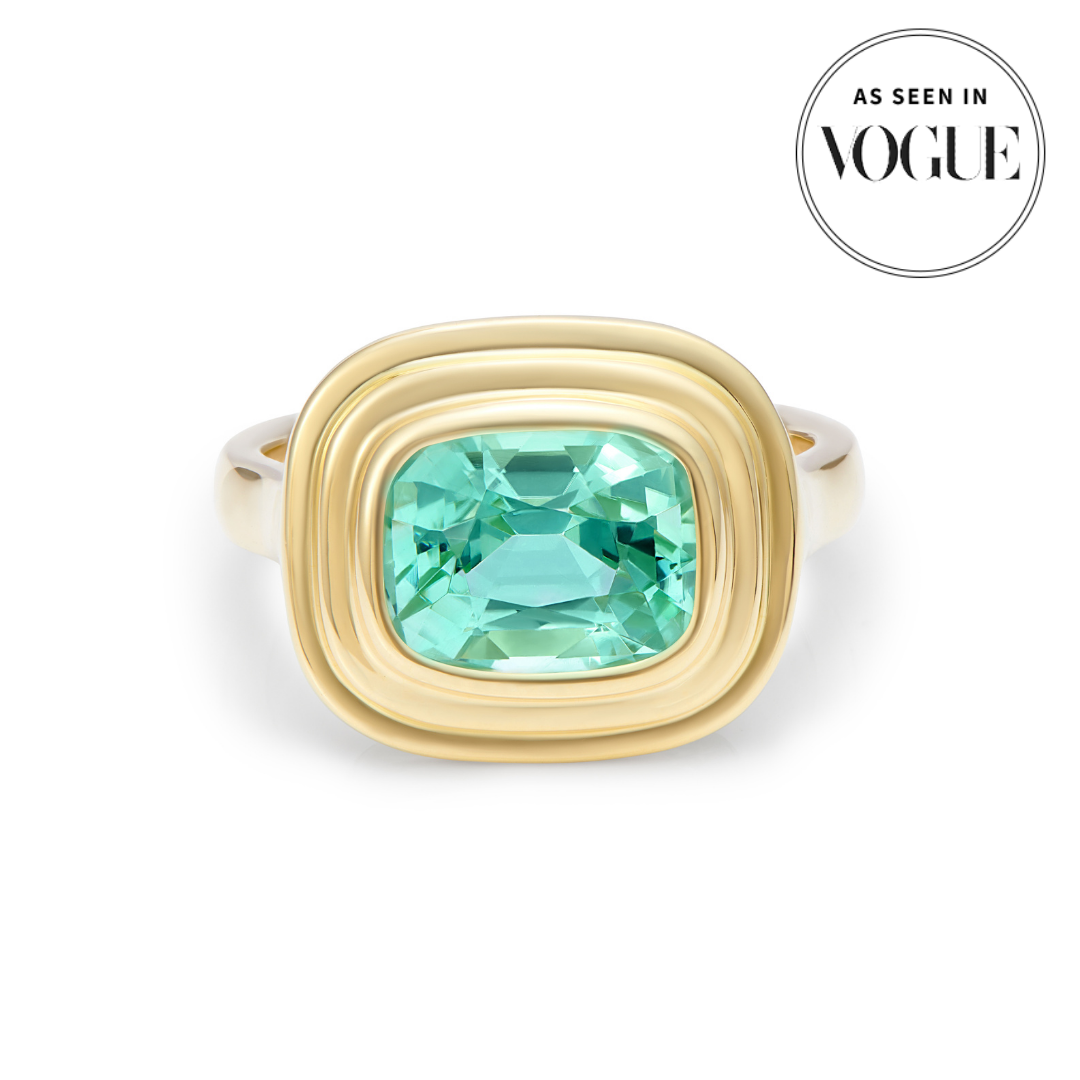Athena: Electric Blue Tourmaline Ring - Minka Jewels