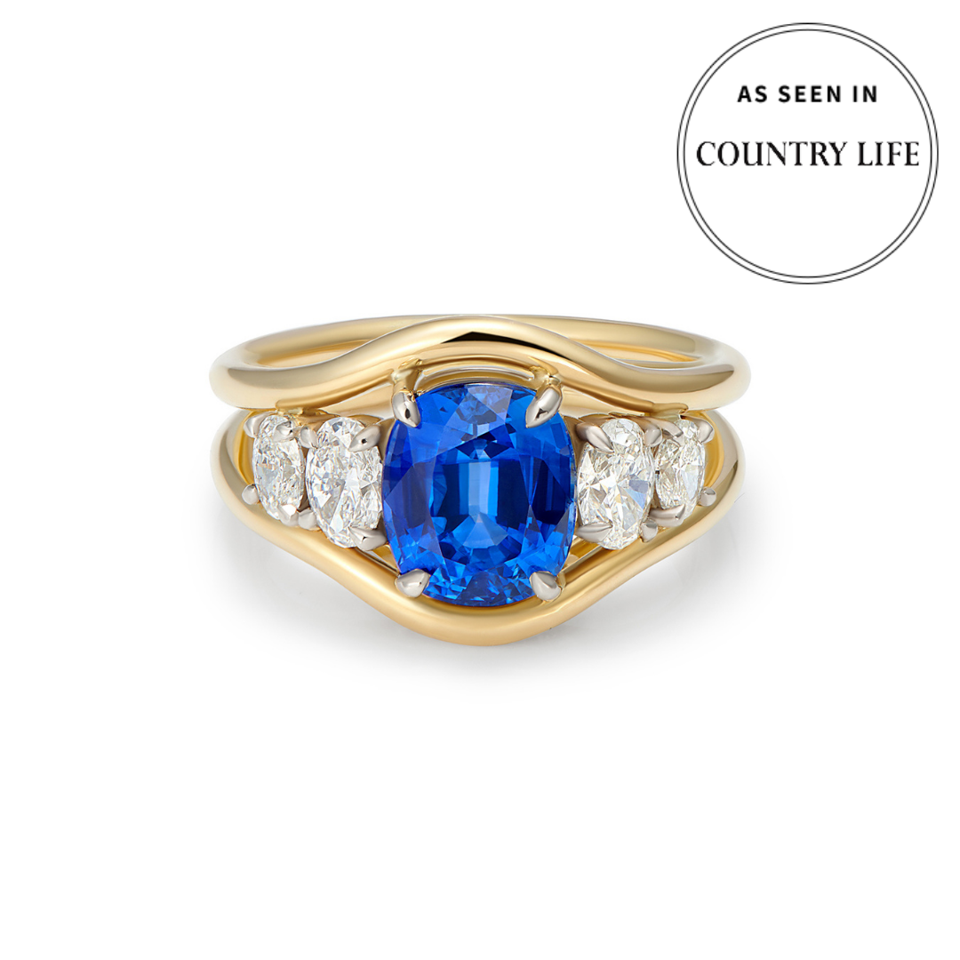 Mermaid: Sapphire & Diamond Ring - Minka Jewels