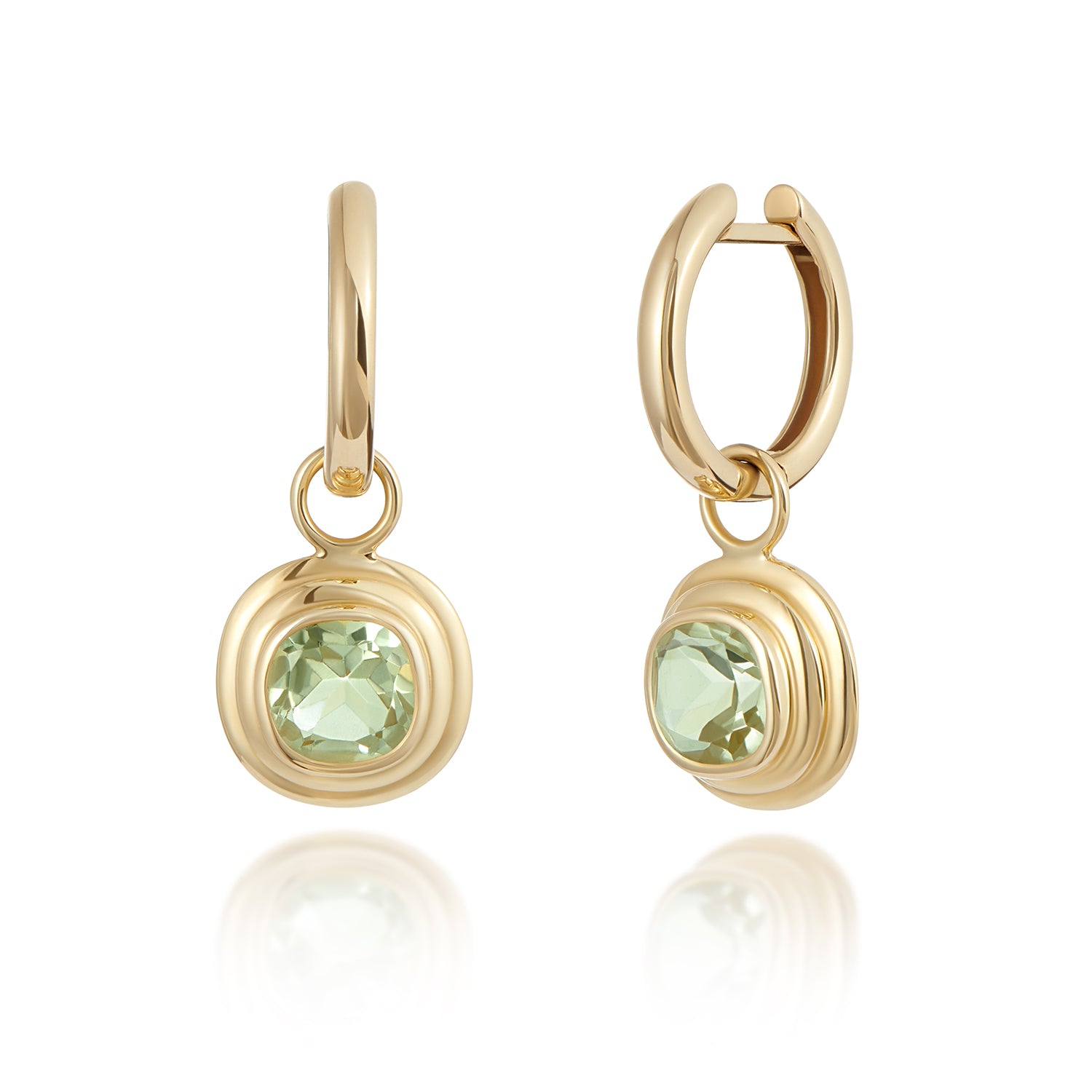 Athena: Green Amethyst Hoop Earrings - Minka Jewels