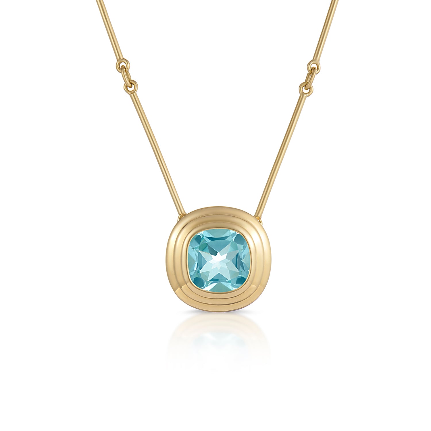 Athena Large Sky Blue Topaz Necklace