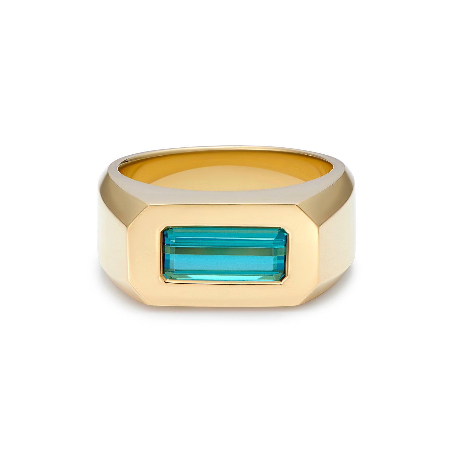 Berlin: Pinky Gypsy Teal Tourmaline Ring - Minka Jewels