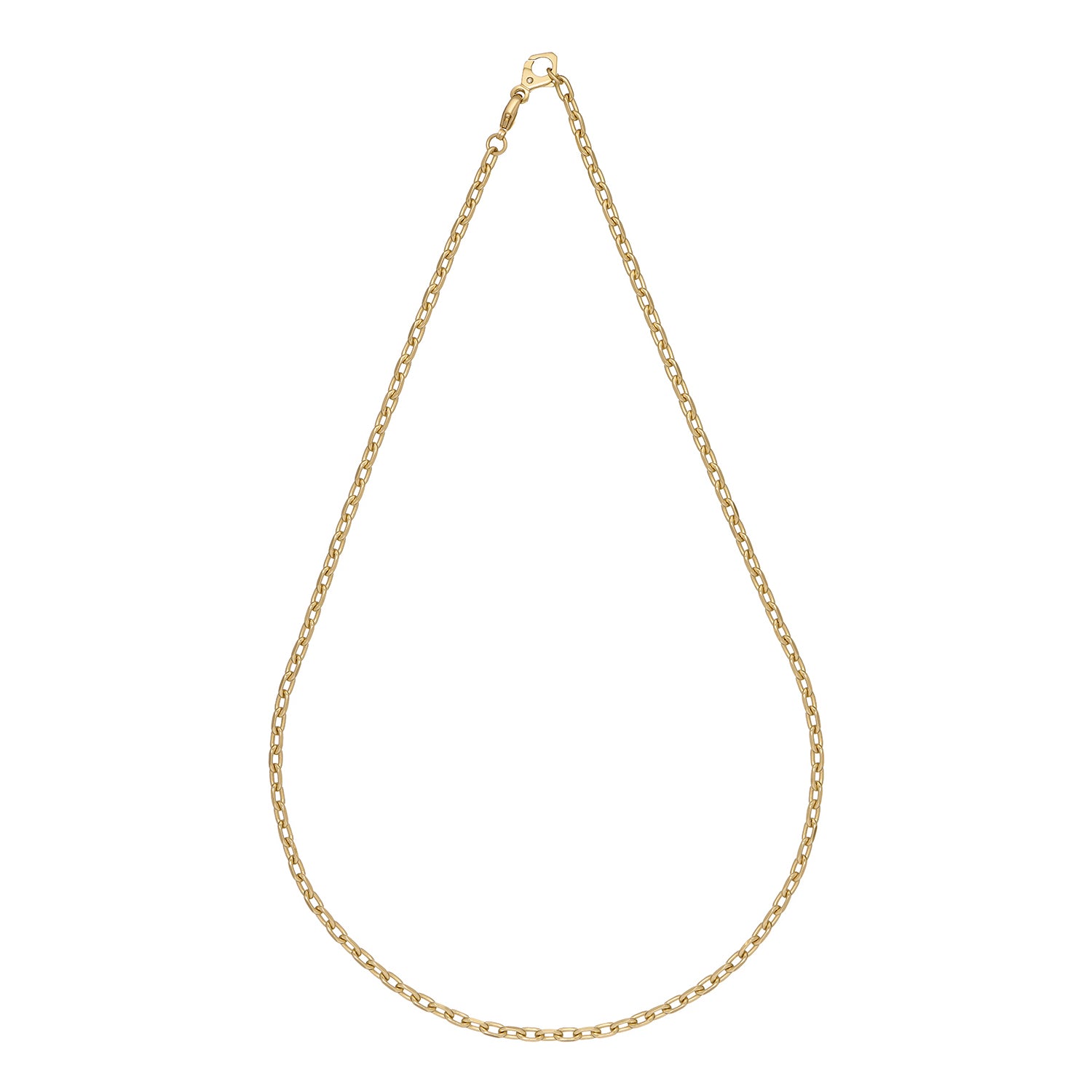 4.5mm chunky trace chain necklace in solid 18k yellow gold with bold, weighty link design