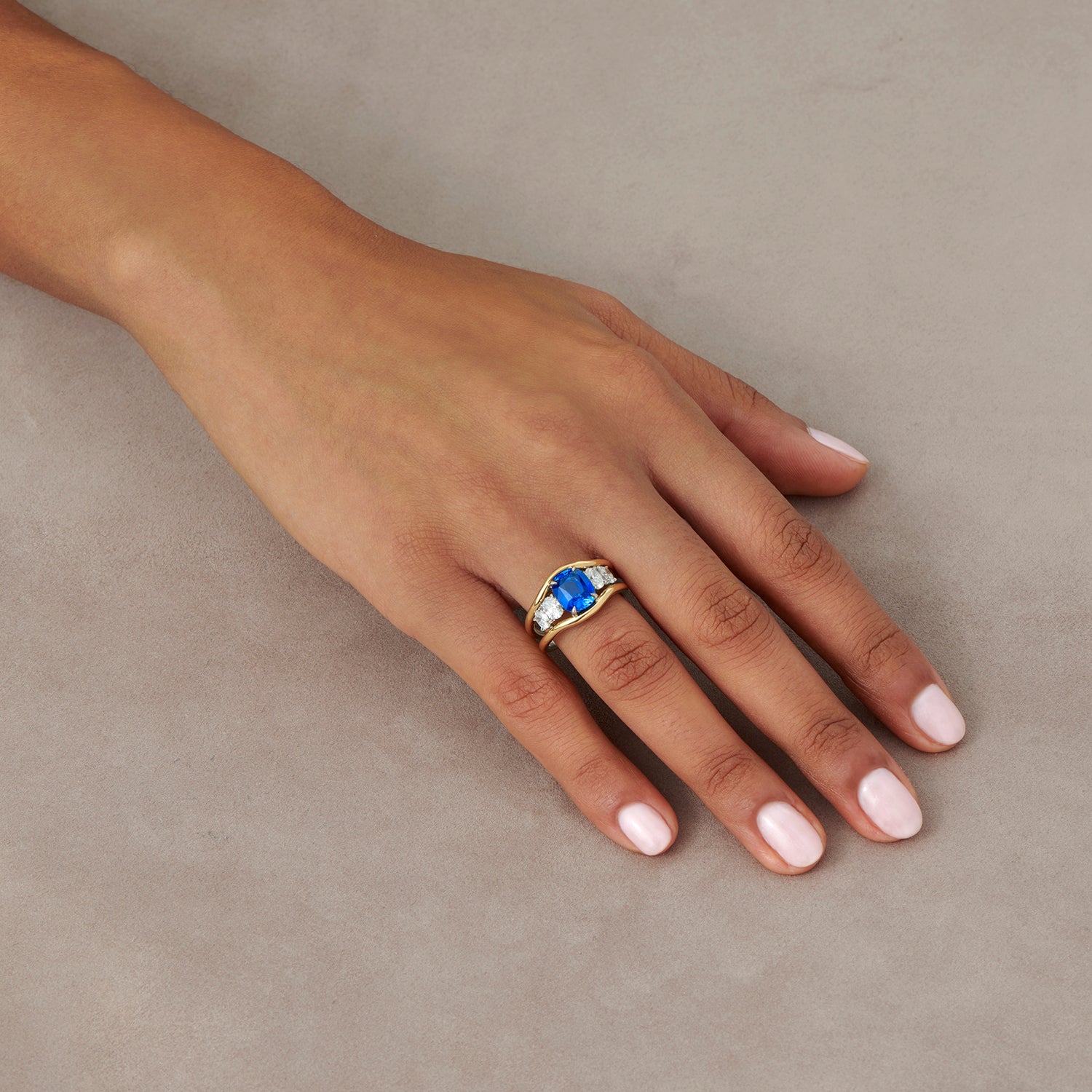 Mermaid: Sapphire & Diamond Ring - Minka Jewels