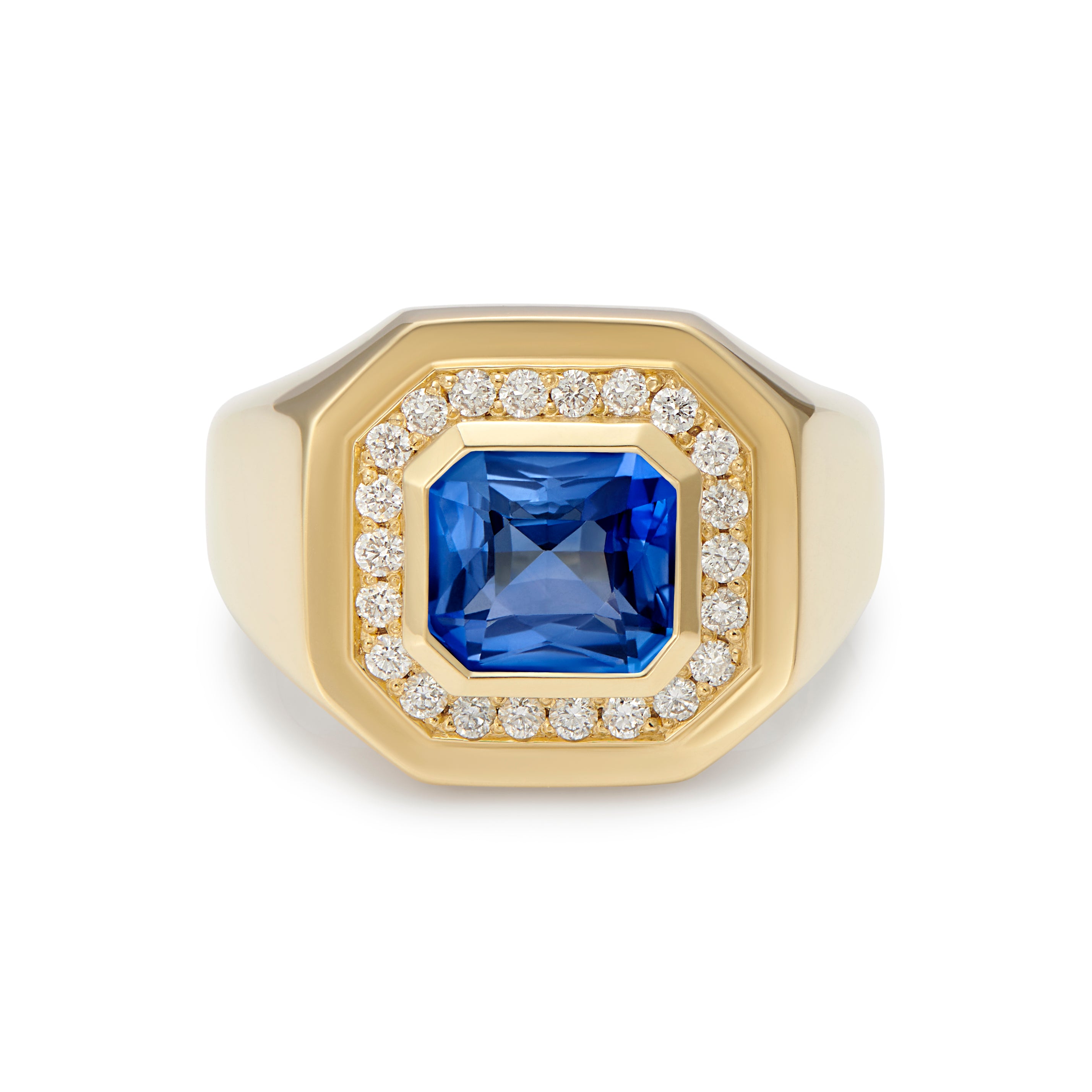 Berlin: Blue Sapphire and Diamond Ring - Minka Jewels