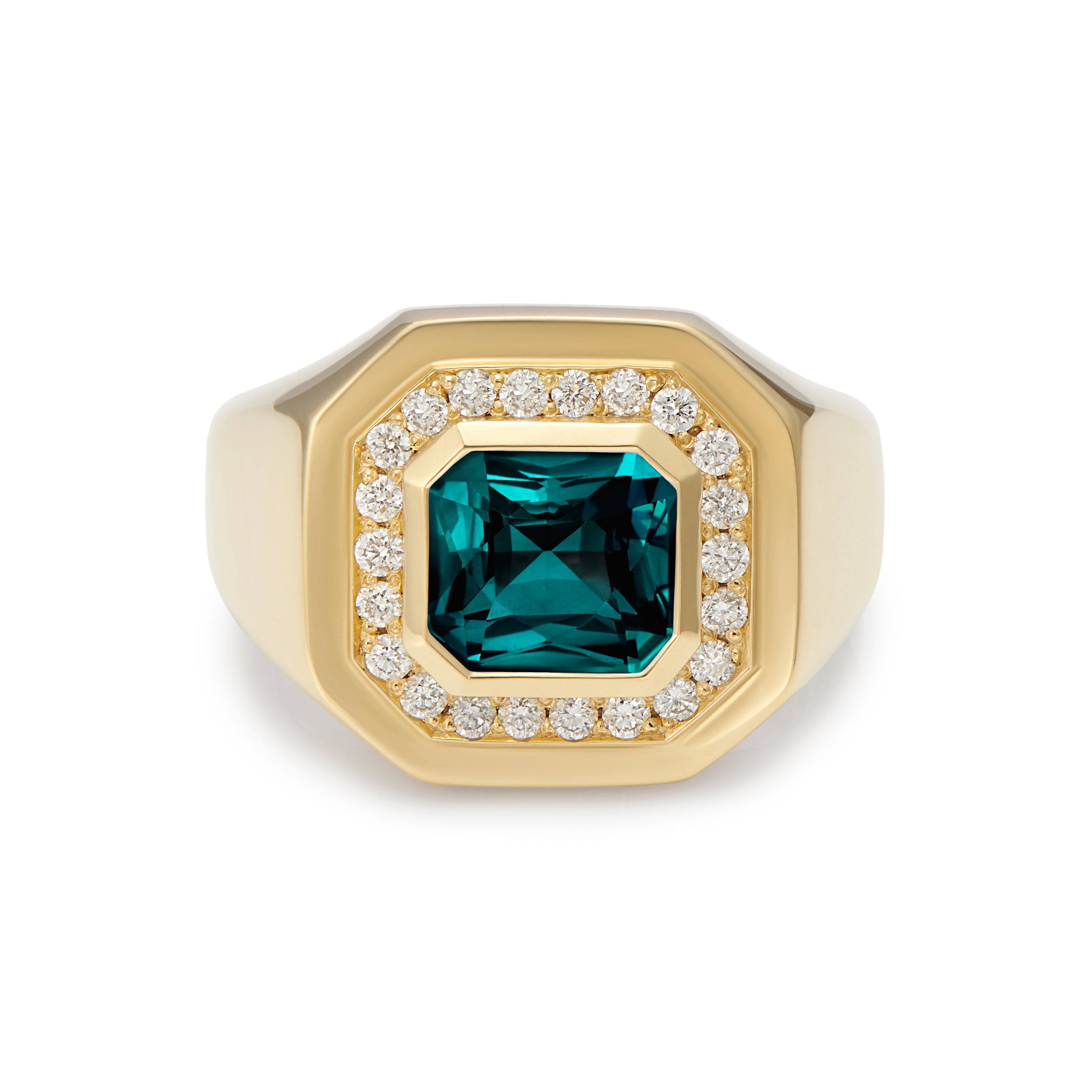 Berlin: Forest Green Tourmaline and Diamond Ring - Minka Jewels
