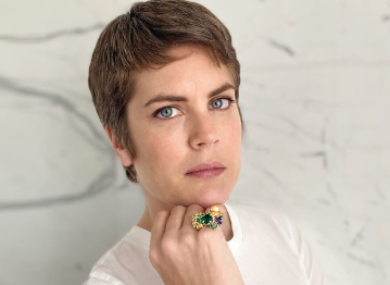 Rachael Garahan wearing Minka Jewels jewellery