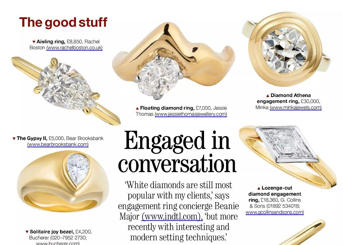 Vogue Elle Vanity Fair Tattler Luxury Press In London Best Jeweller UK Gemmologist Bespoke Engagement and Jewelries