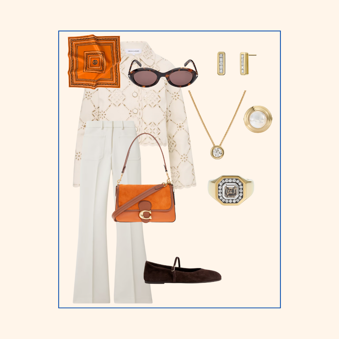 Cassandra Goad Diamond Gold Pearl Jewelries Outfit suggestions collage
