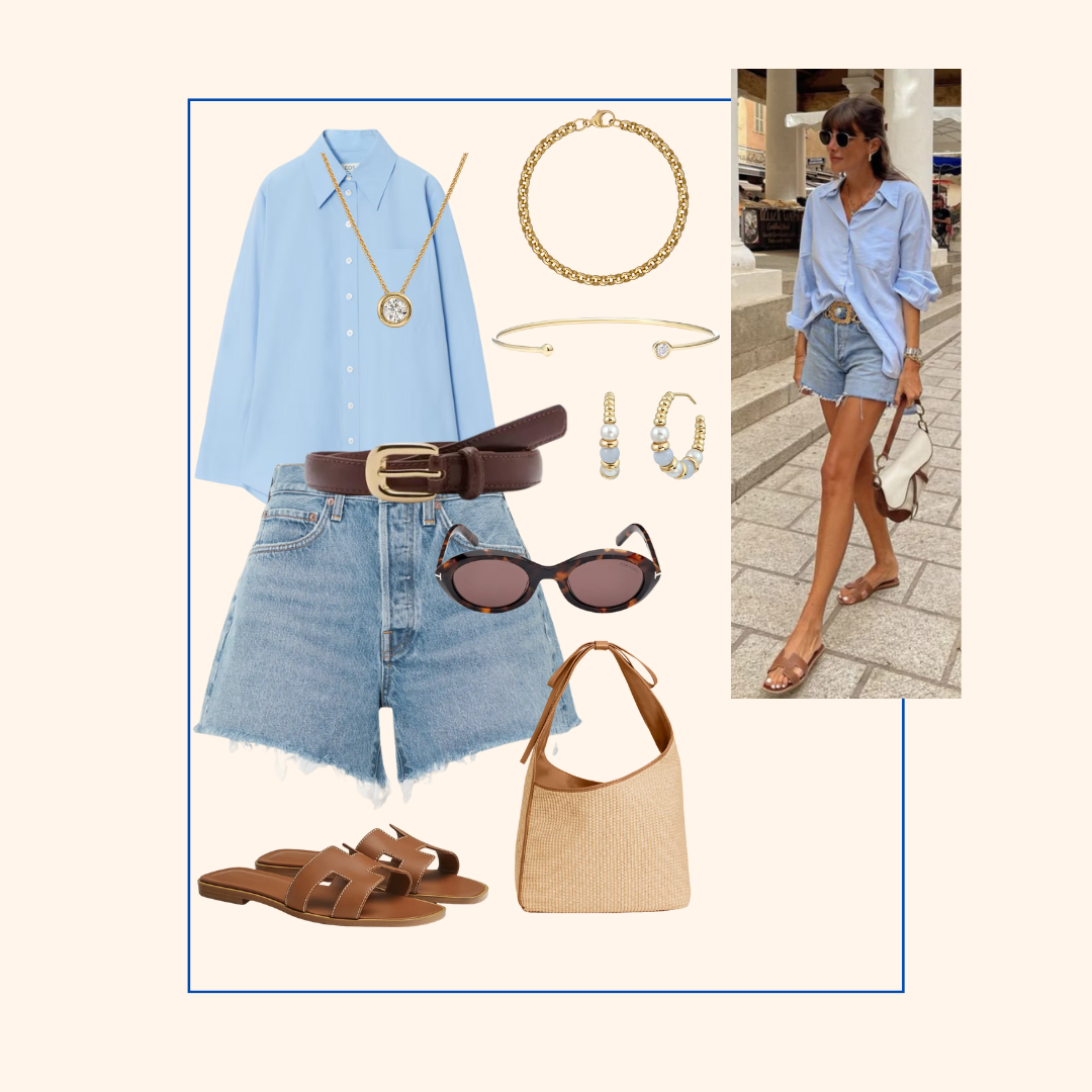 Cassandra Goad fashion collage outfit with diamond gold pearl accessories british grand prix car race
