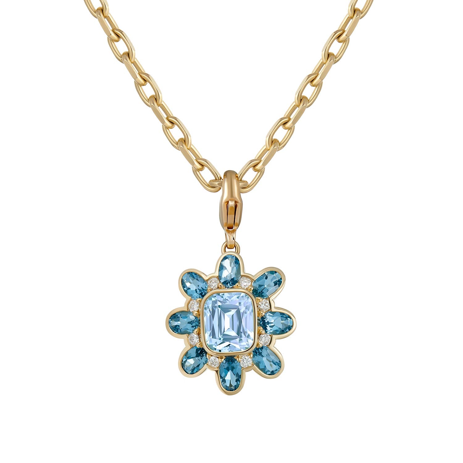 Atlantis: Aquamarine & Diamond Atlantis Necklace