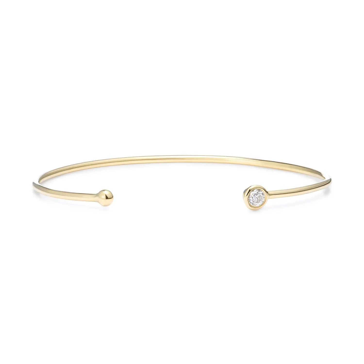 Atlantis diamond bracelet in 18k yellow gold featuring white diamond and mermaid-inspired design