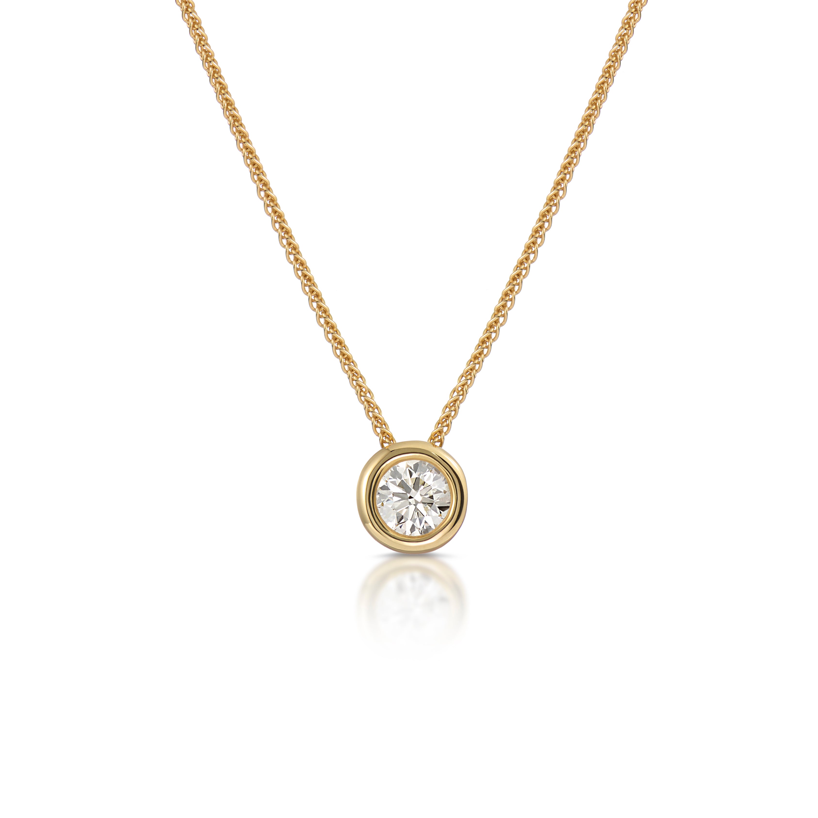 Atlantis 0.50ct diamond necklace in 18k yellow gold by Minka Jewels