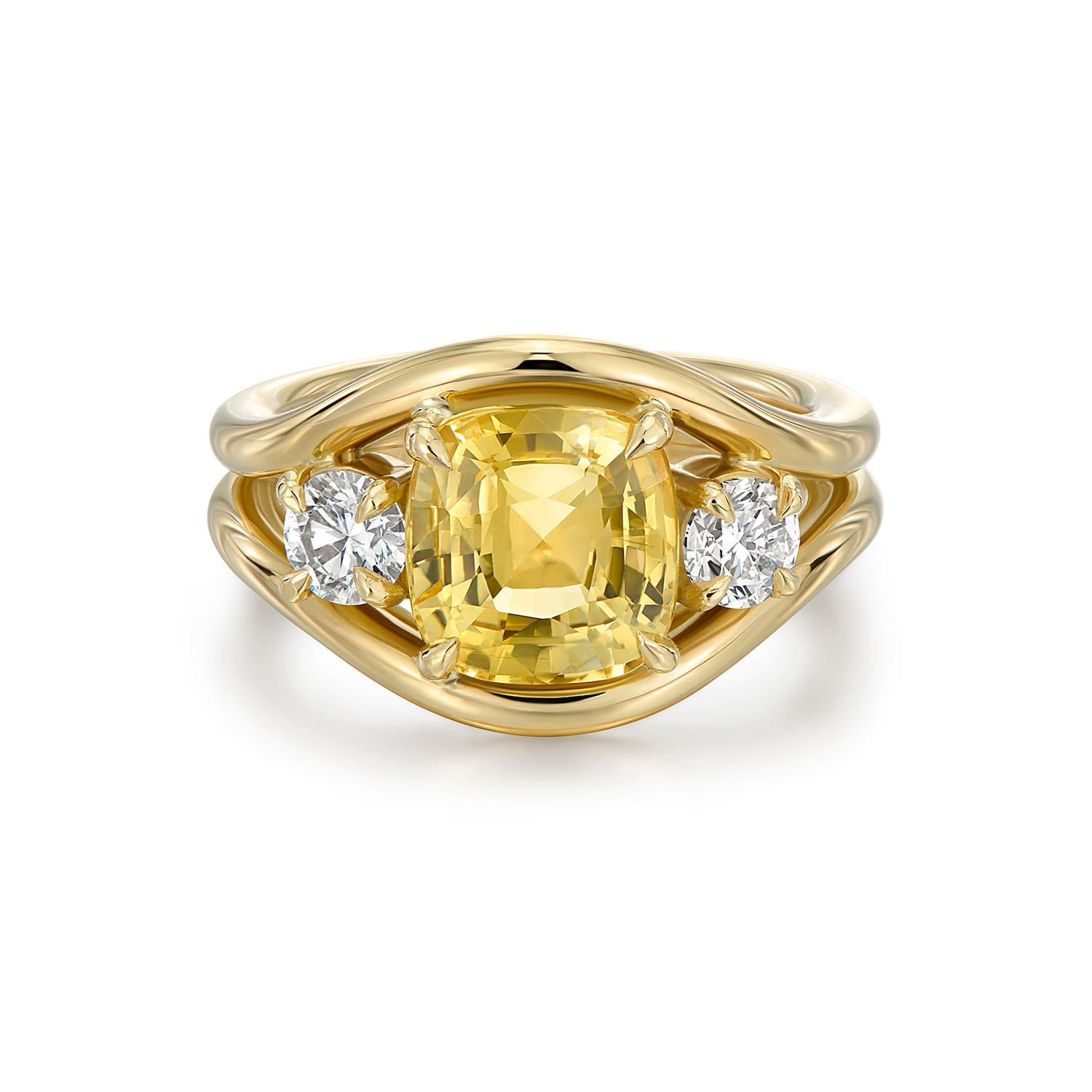 Atlantis: 2.95ct Yellow Sapphire Mermaid Ring