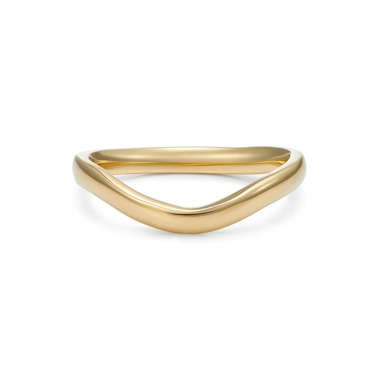 Mermaid Atlantis collection 18k yellow gold curved wedding band