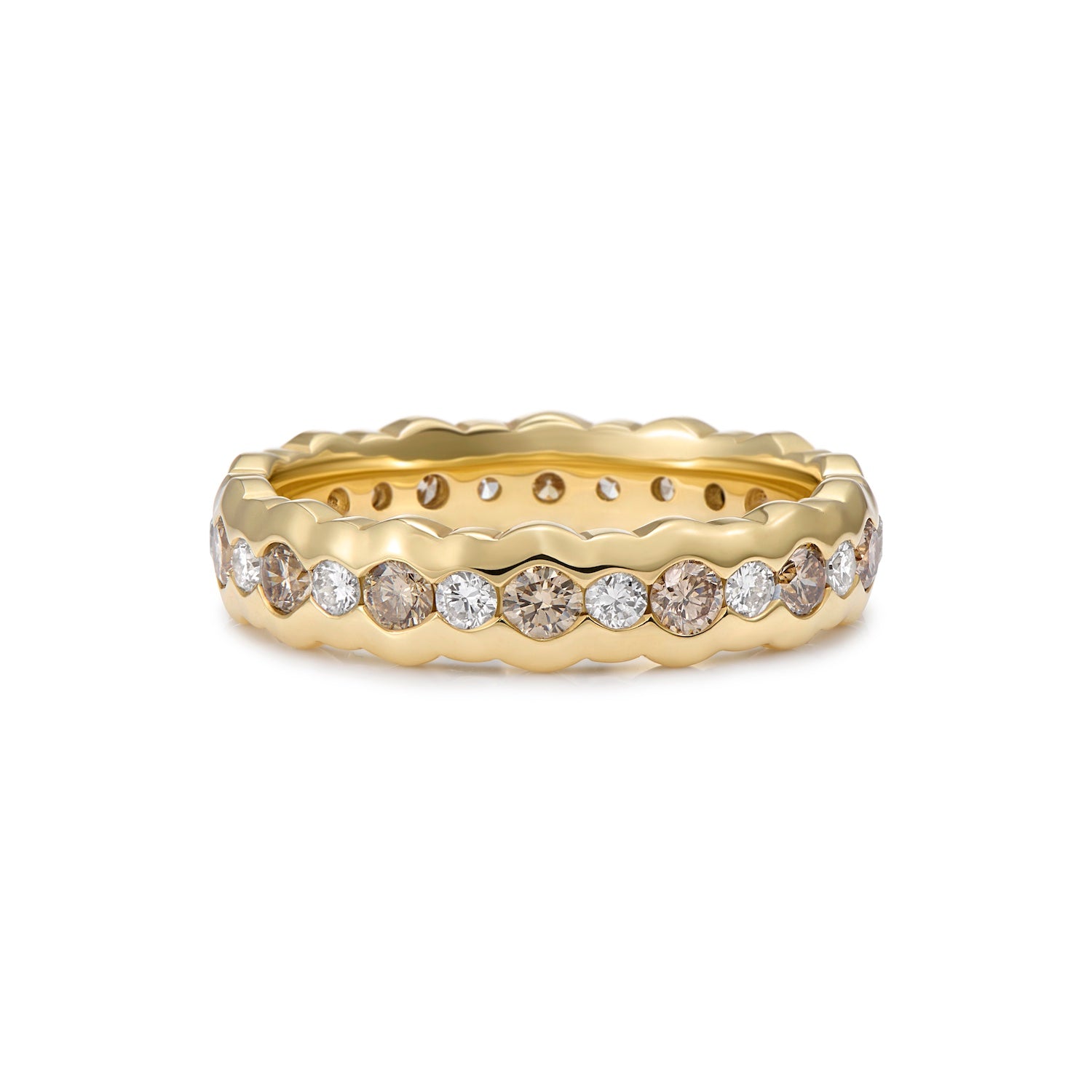 Brown & White Diamond Eternity Ring