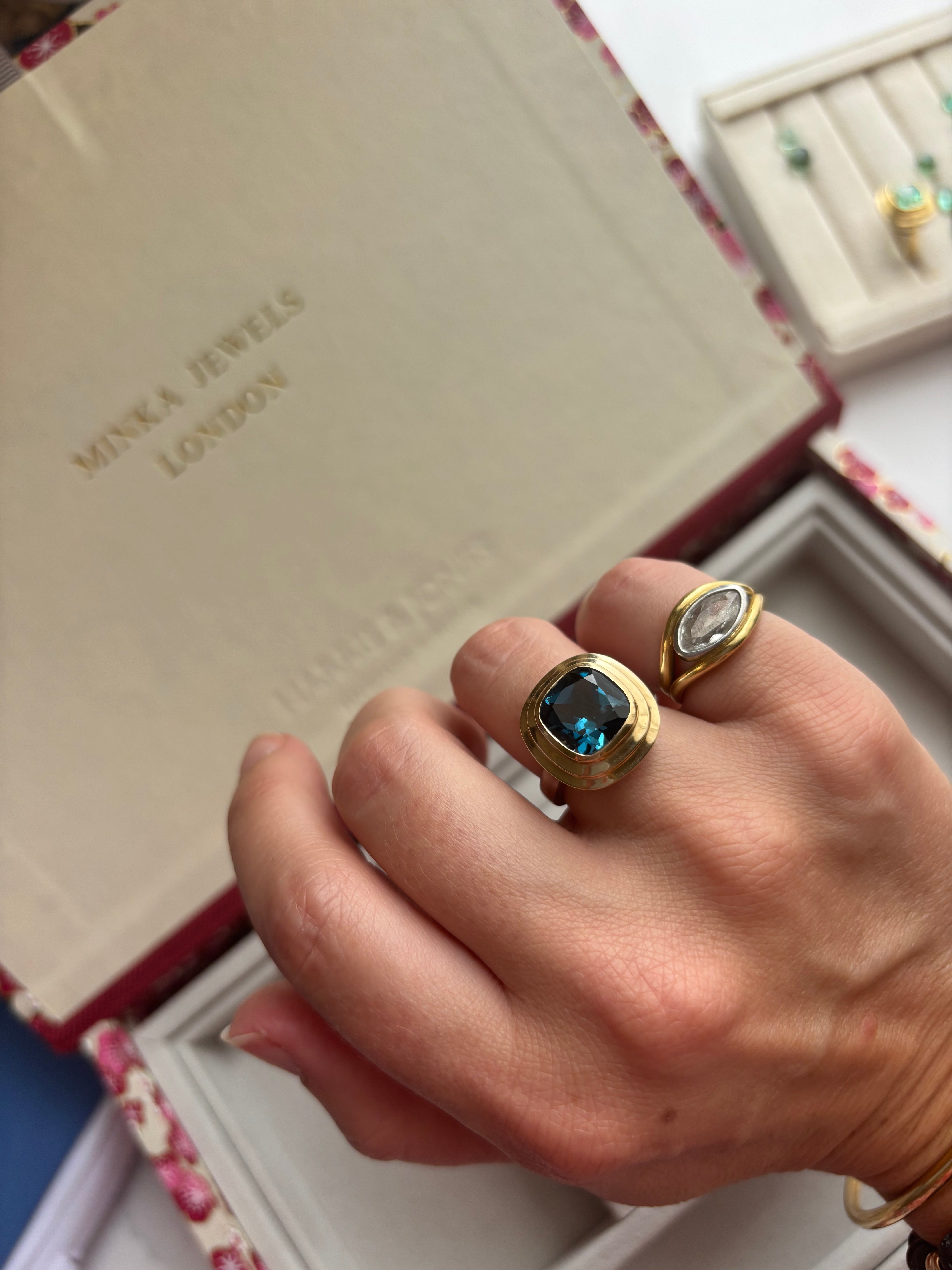 Athena: London Blue Topaz Ring