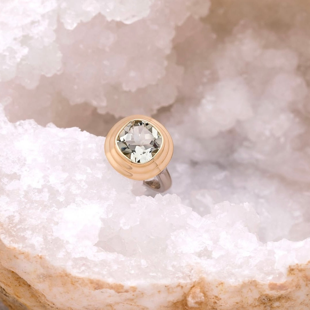 Athena: Green Amethyst Ring