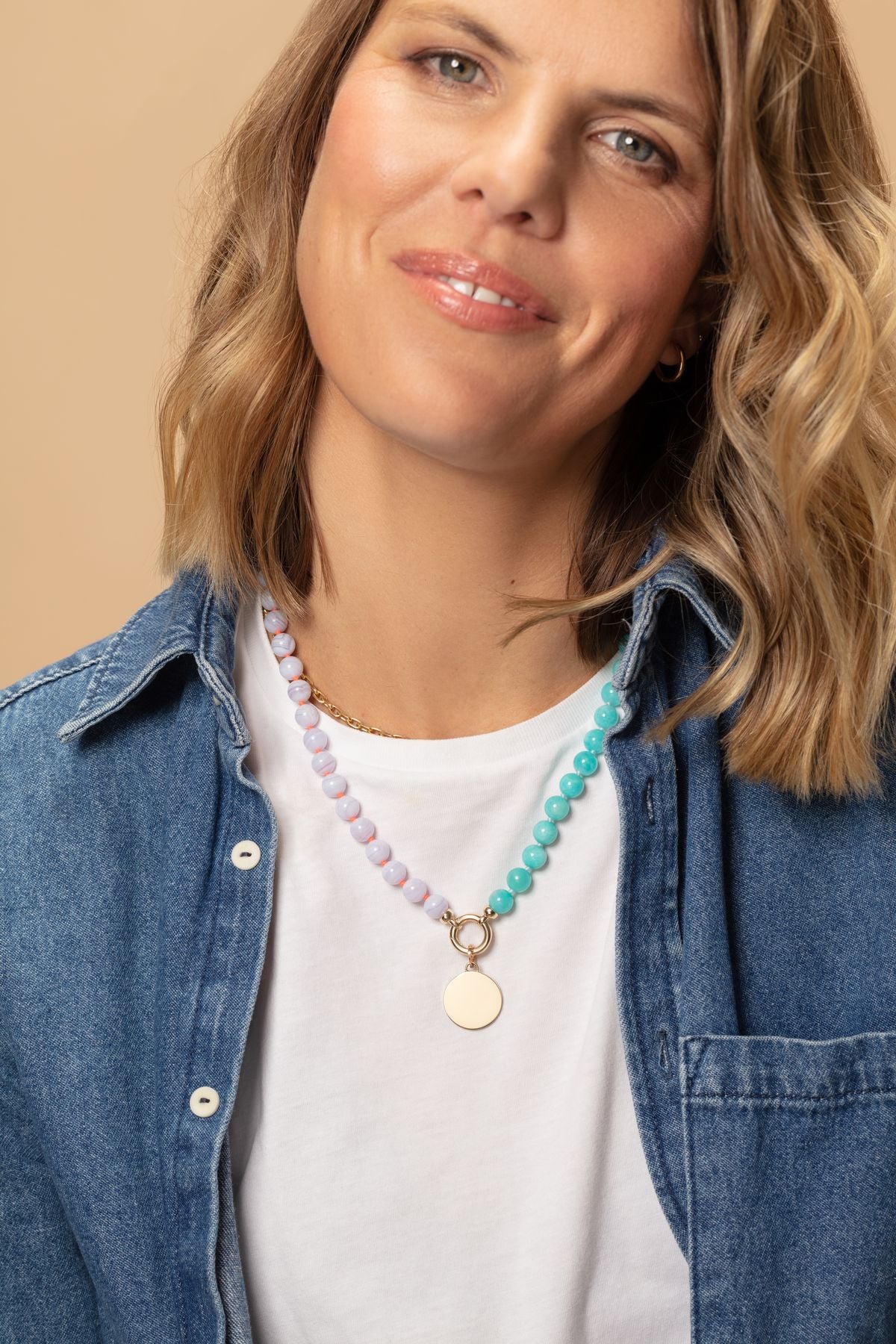VCH x Minka Chalcedony + Amazonite Necklace