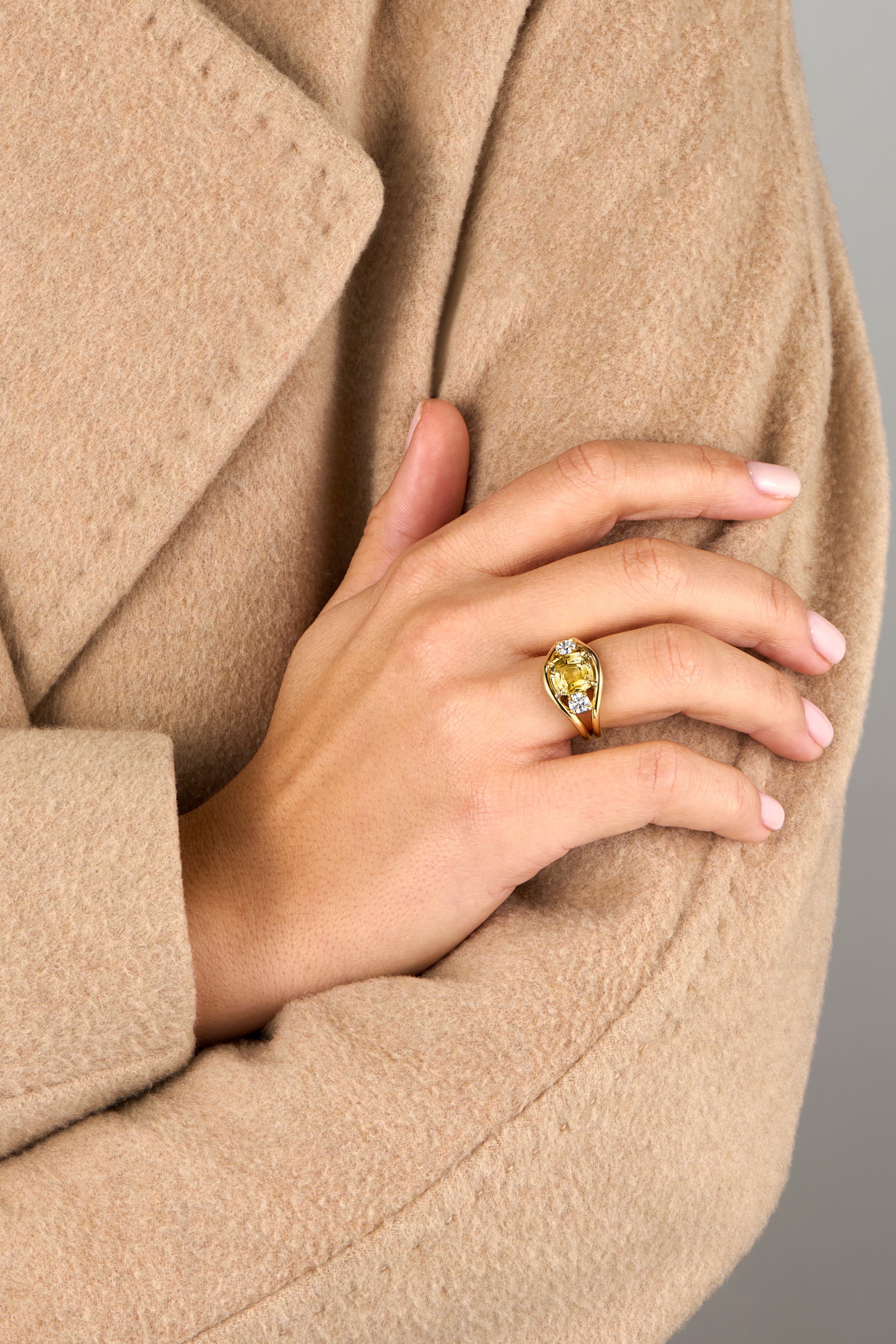 Atlantis: 2.95ct Yellow Sapphire Mermaid Ring