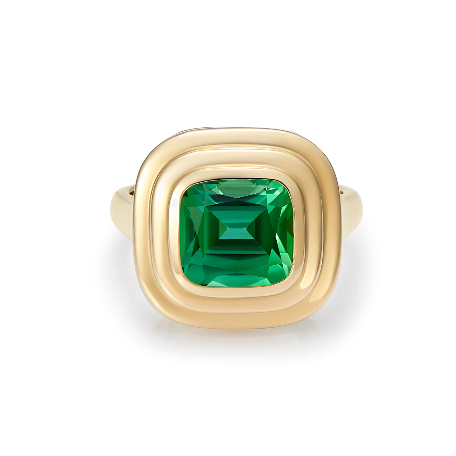 Athena: 4.56ct Intense Blue Green Tourmaline Ring