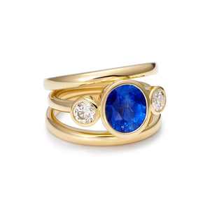 Les Trois Vallées: 3.80ct Sapphire & Diamond Ring