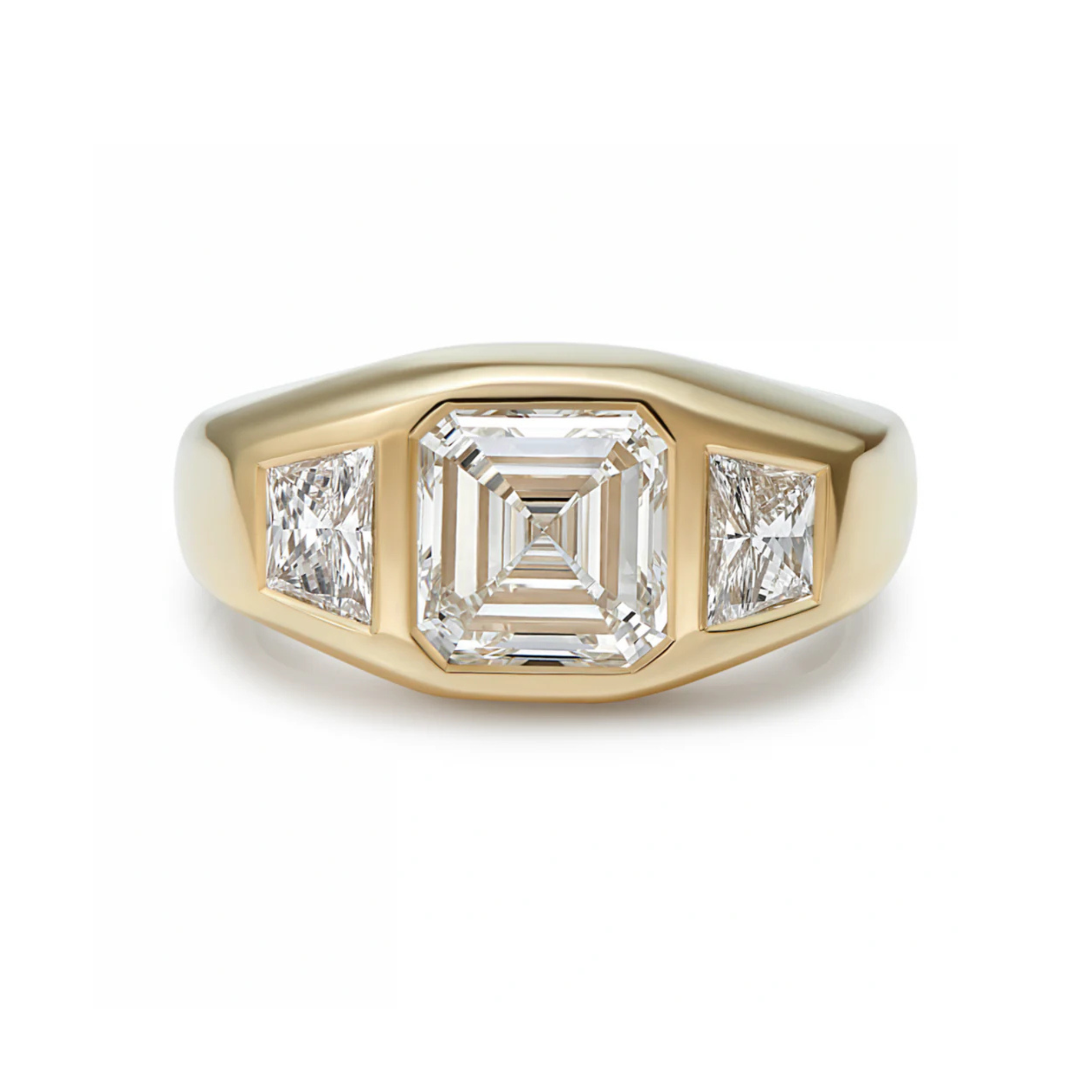 Bridal: Octagon 2ct Diamond with Trapezoid ring