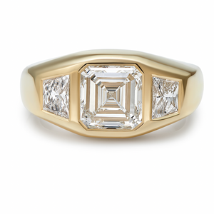Bridal: Octagon 2ct Diamond with Trapezoid ring