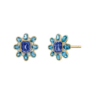 Atlantis: Sapphire, Aquamarine & Diamond Atlantis Earrings