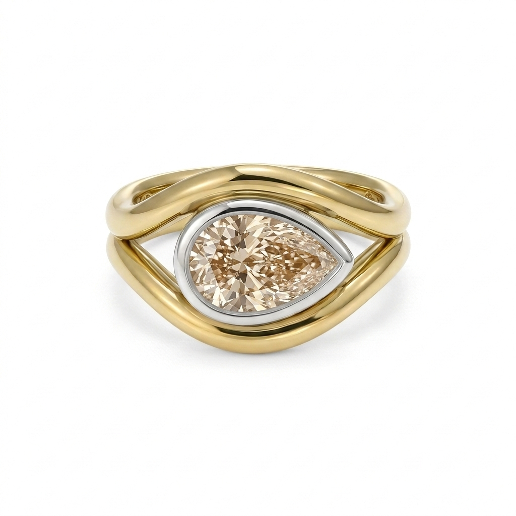 Atlantis: 2.02ct Brown Diamond Mermaid Ring
