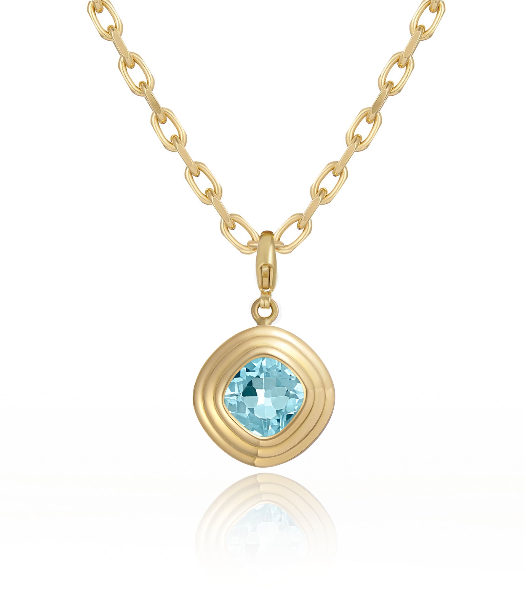 Athena: Small Sky Blue Topaz Pendant Necklace