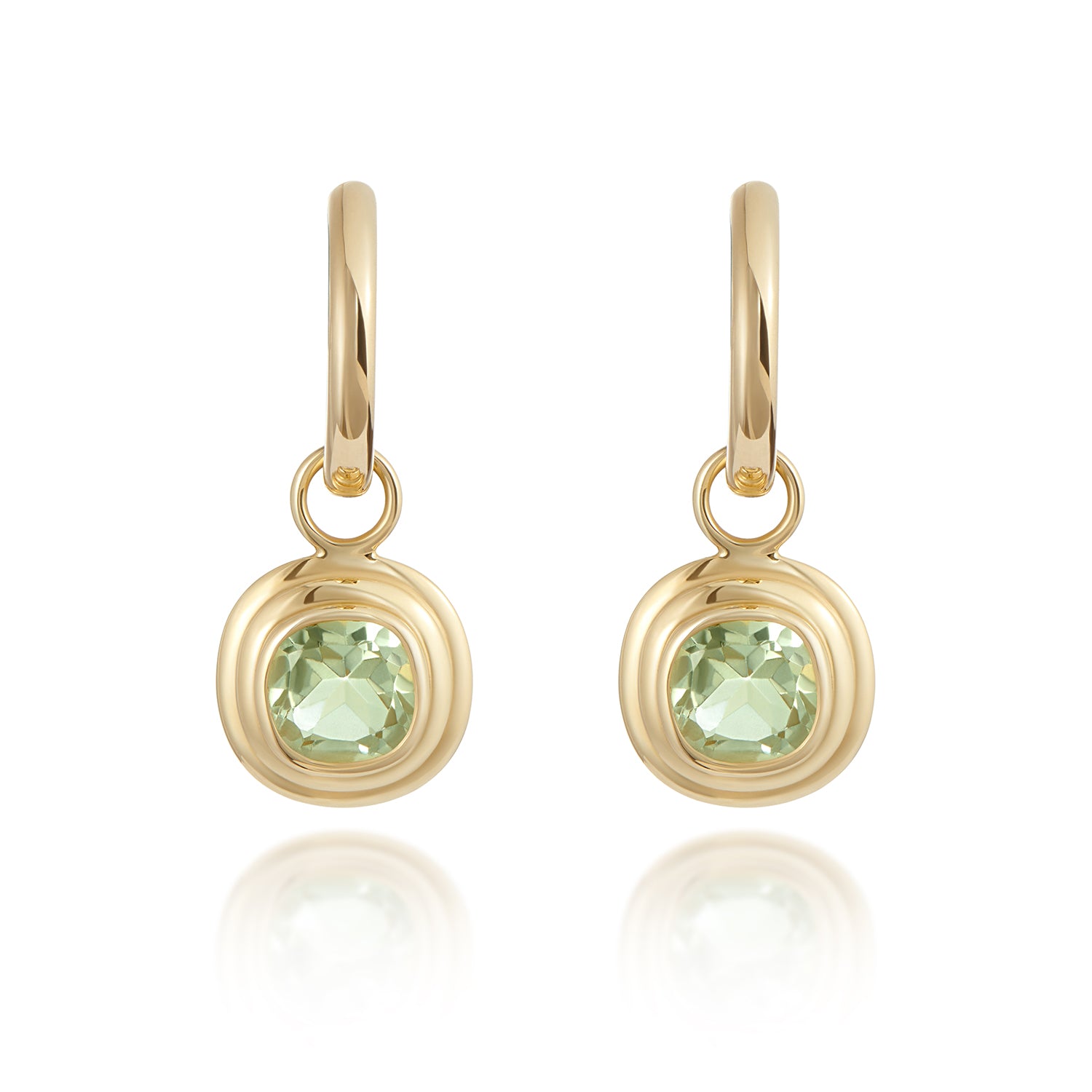 Athena: Green Amethyst Hoop Earrings - Minka Jewels