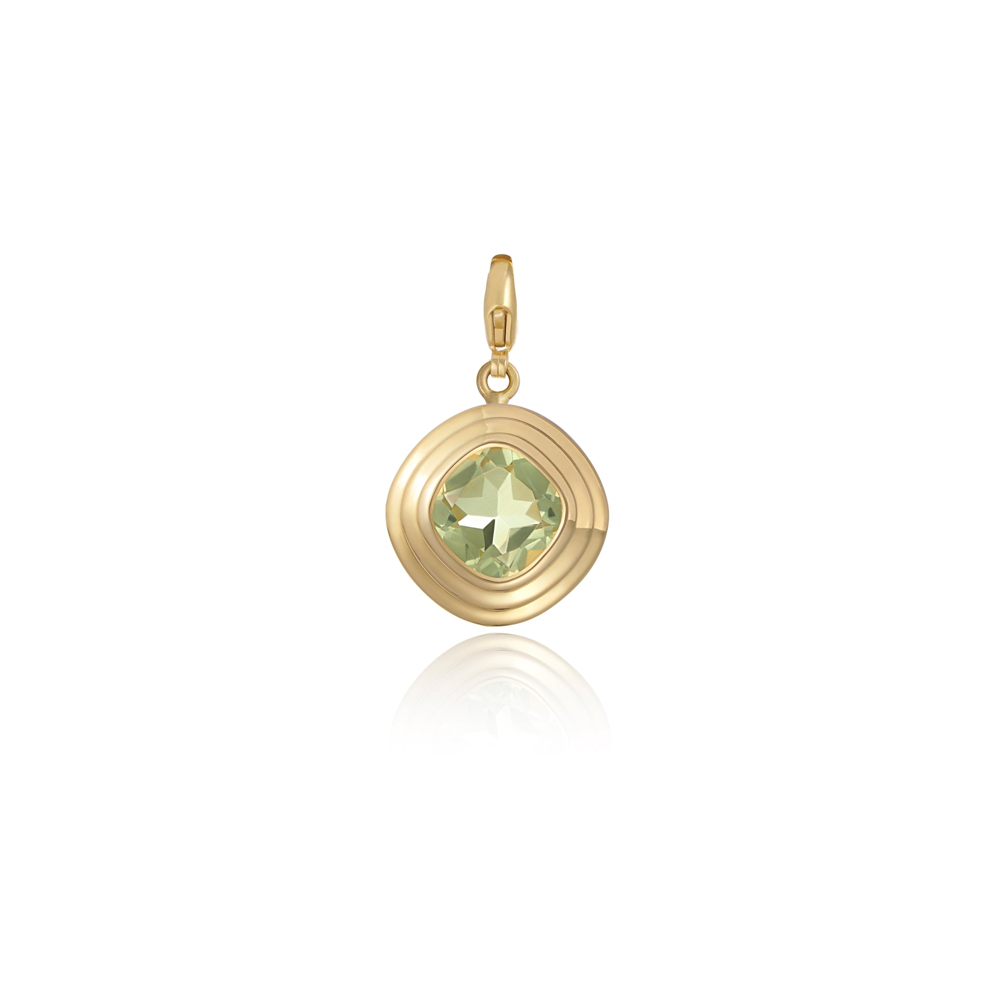 Athena: Small Green Amethyst Pendant