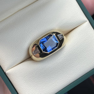 Bespoke: Gypsy Berlin Ring Sapphire & Diamond - Minka Jewels