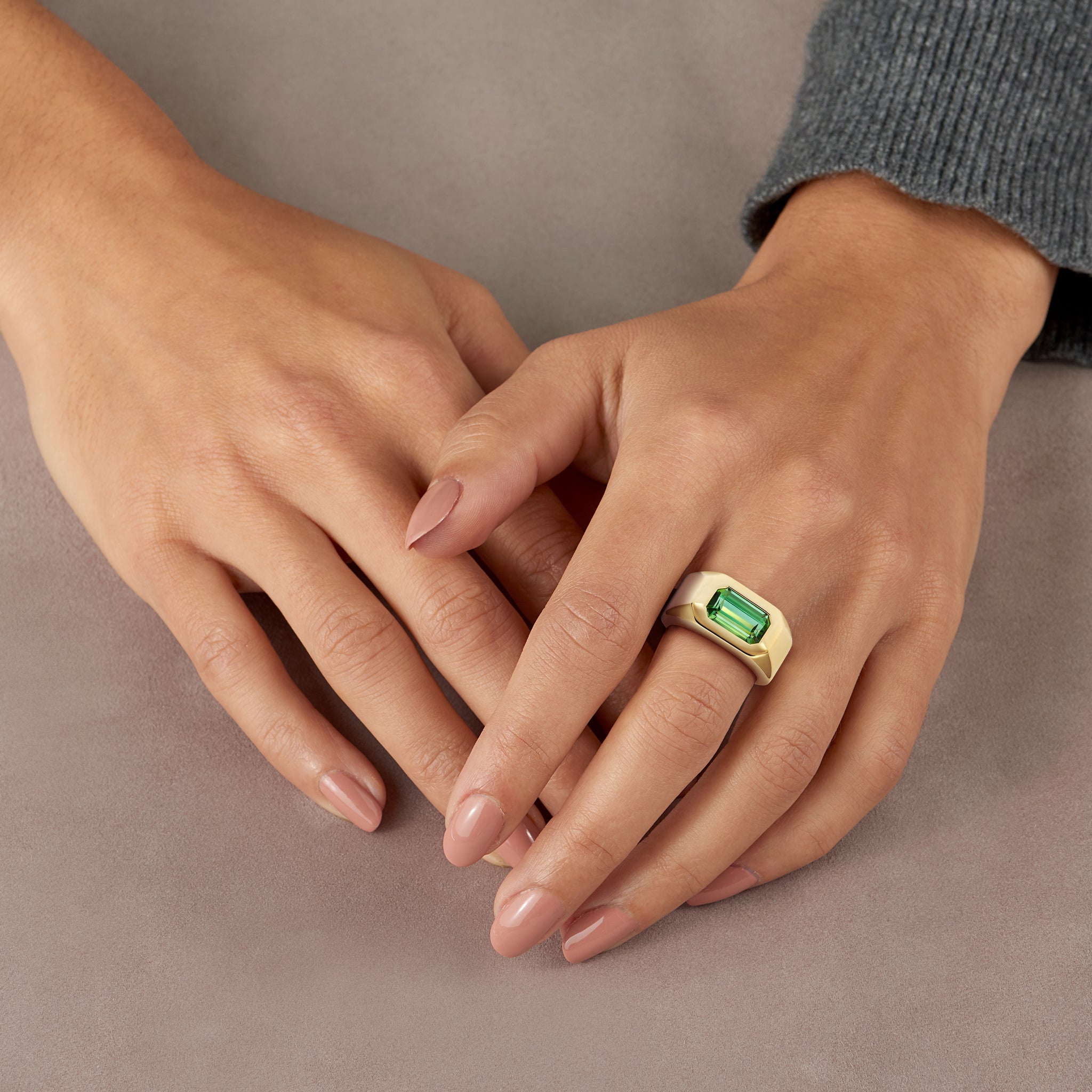 Berlin: Blue/ Green Tourmaline Ring - Minka Jewels