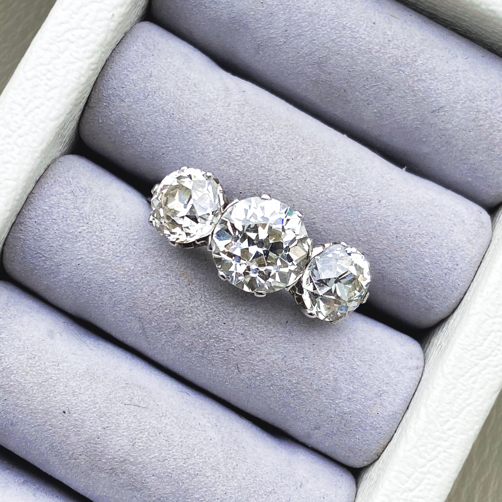 Engagement Ring: 3 Stone Diamond - Minka Jewels